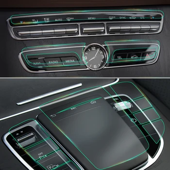 

Car Protective Film Interior Console Center Panel Control Buttons Mouse Anti-scratch Clear Sticker for Mercedes Benz A C E GLC