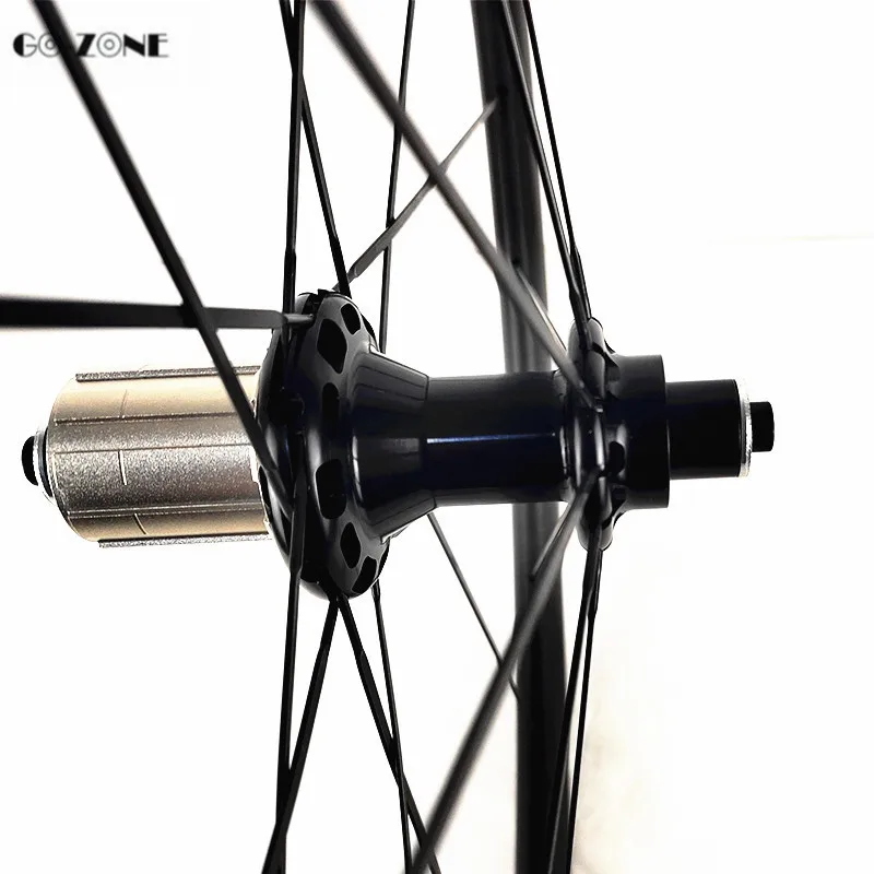 Go-zone Rodas carbono 700c 45x23 мм clincher дорожный велосипед колеса Powerway R39 100x9 130x9 карбоновая колесная стойка 1423 спицы