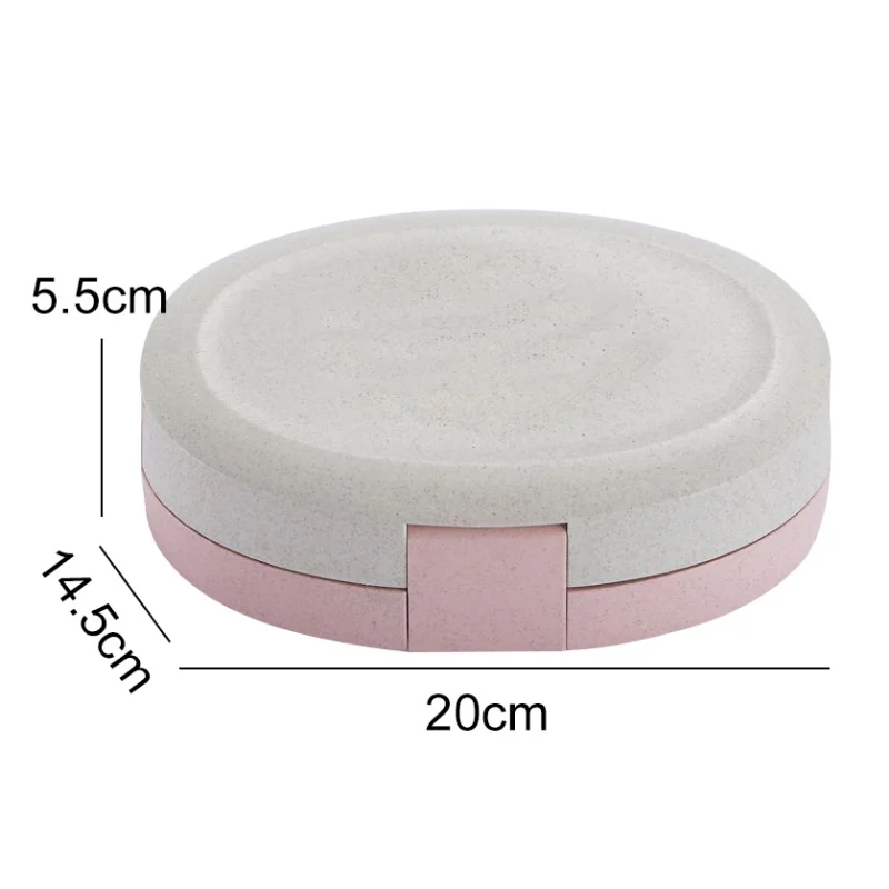 

Wheat Straw Lunch Box Detachable Bento Box Microwave Compartment Student Lunch Box
