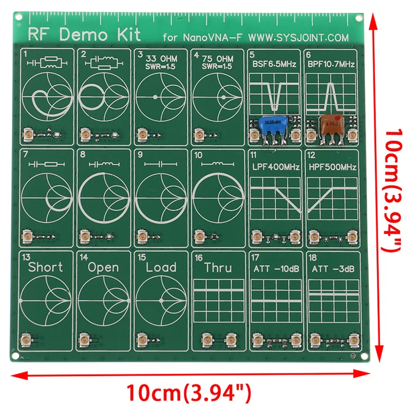 RF Demo Kit NanoVNA RF Tester Board Filter Attenuator for NanoVNA-F Vector Nerw