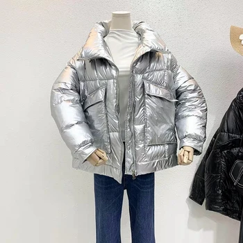 

Winter jacket new han edition cotton-padded jacket female students more relaxed joker bread suit jacket
