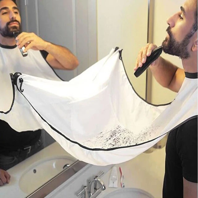 Man Bathroom Apron Men Haircut Storage Waterproof Floral Cloth Male Beard Apron Household Cleaning Male Beard Storage Shelves