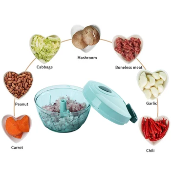

Manual Fruit Vegetable Chopper Hand Pull Food Cutter Onion Nuts Grinder Mincer Shredder Multifunction Kitchen Accessories Hot