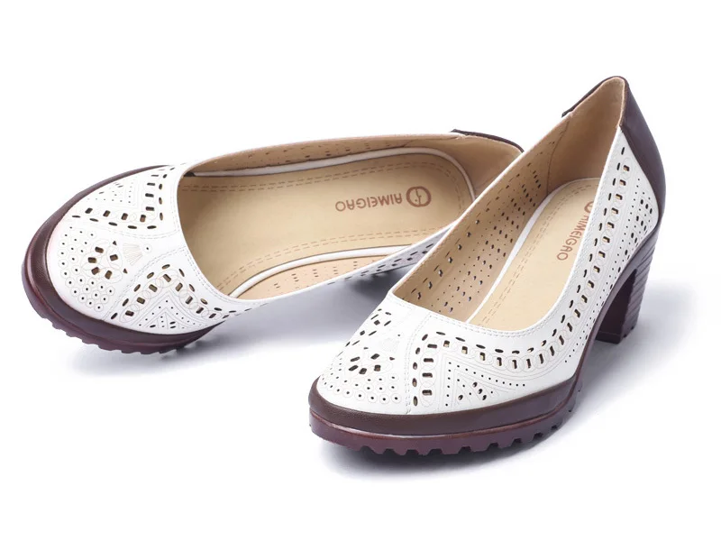 Летние стильные сандалии с вырезами женская обувь из мягкой кожи милые женские туфли-лодочки с острым носком на высоком каблуке туфли в стиле ретро размера плюс