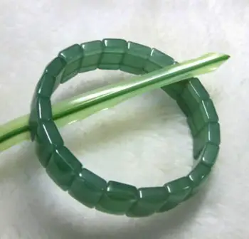 

Free shipping Lady's charming green jade Elastic bracelet