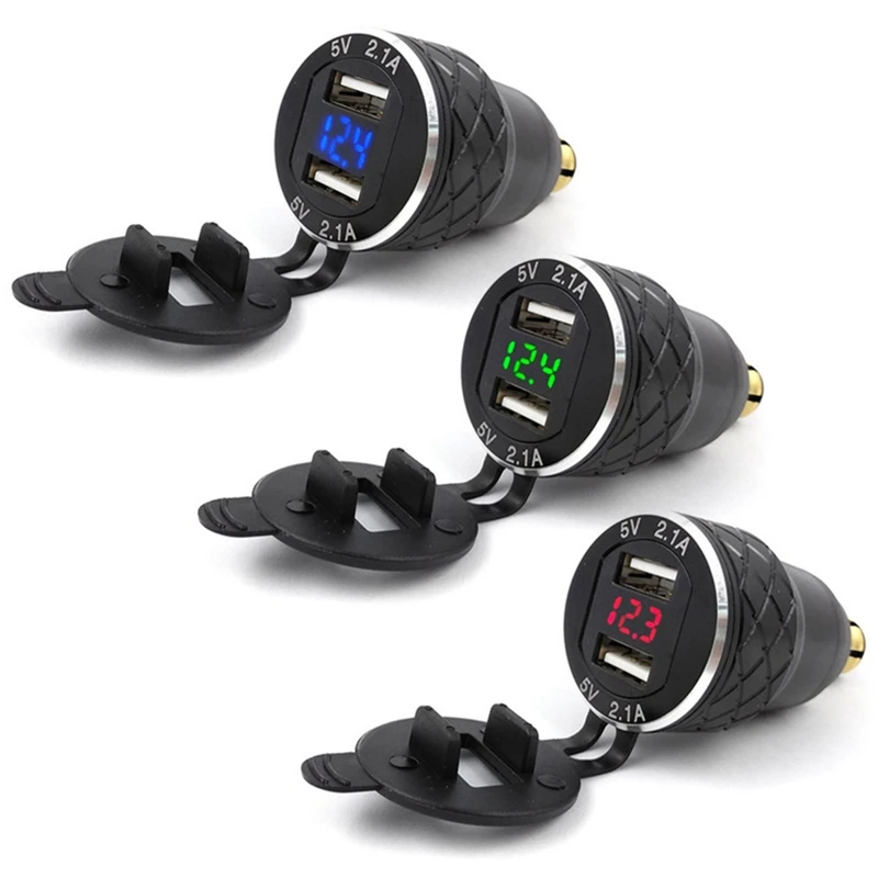 Для 4.2A 5V мотоциклов Dual USB Зарядное устройство гнездо адаптера Водонепроницаемый