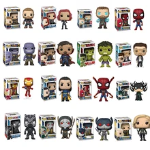 Funko pop Marvel Мстители Железный человек Капитан Америка Тор Черная Вдова Халк Локи модель человека-паука оригинальная коробка игрушки на день рождения