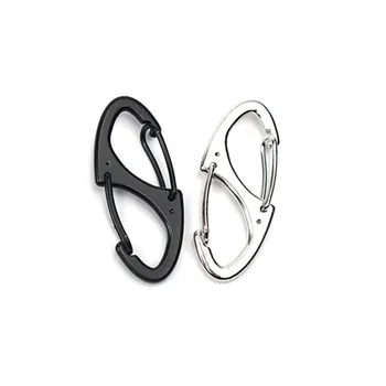

5pcs Zinc Alloy 8 shaped Carabiner S Type EDC Spring Keychain Backpack Clip Quick Hook Lock Buckle Outdoor Camping Hiking Tools