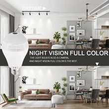 360 градусов лампочка камера 1080P безопасность беспроводная лампа камера s рыбий глаз панорамная лампочка HD Поддержка wifi Сеть удаленный монитор