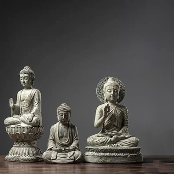 

[COS] Chinese Zen Buddha Statue Decor Home Living Room Entrance Fortune Decoration Office Fortune Feng Shui Furnishings