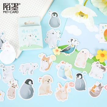 

46 Pcs Cute Little Animal Series Bullet Journal Decorative Stationery Mini Stickers Set Scrapbooking DIY Diary Album Stick Lable