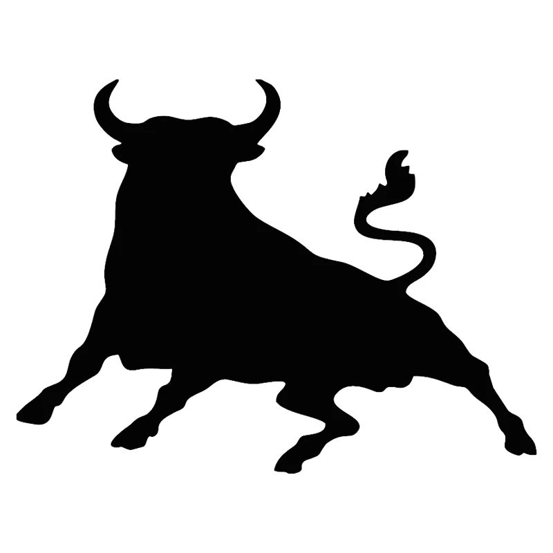1410.6CM Car Sticker Vinyl Spanish Bull Fashion Cool Vinyl Car Sticker On Car Styling Waterproof Decals 3D BlackSilverLaser (2)