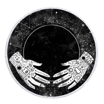 

Divination Series Microfiber Beach Towel with Drawstring Backpack Bag Sport Yoga Blanket Swimming Bath Towel