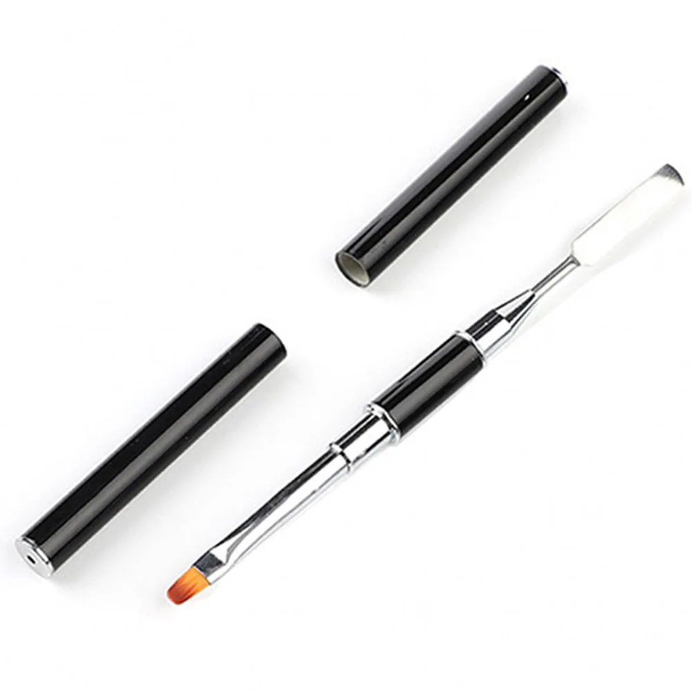 1PC Nail Brushes Dual Head Nail Art Acrylic UV Poly Gel Extension Builder Drawing Pen Brush 5