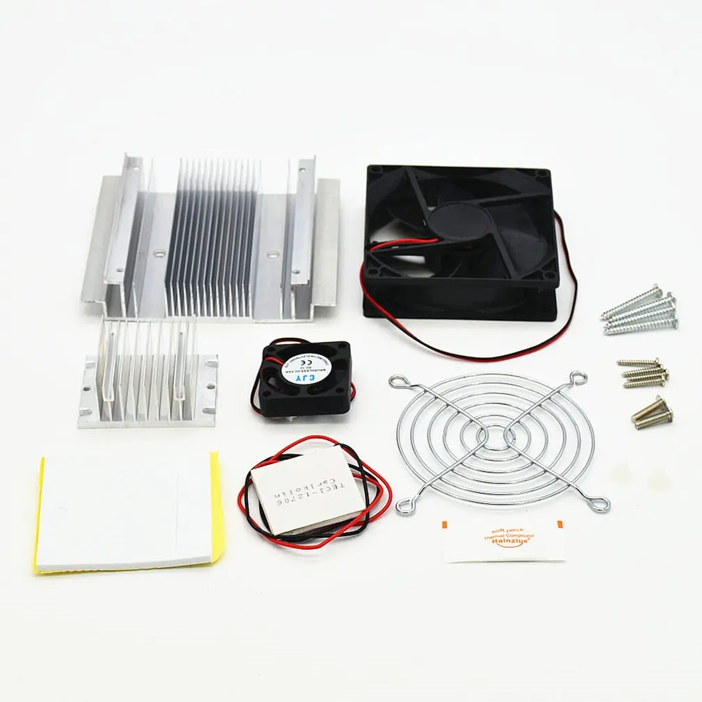

DC 12V 60W TEC1-12706 Thermoelectric Cooler Fan Peltier Cooling System DIY Kit Semiconductor Cooling Applications