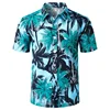 Palm Tree Printed Hawaiian Beach Shirt for Men 2019 Summer Short Sleeve 5XL Aloha Shirts Mens Holiday Vacation Clothing Chemise 3