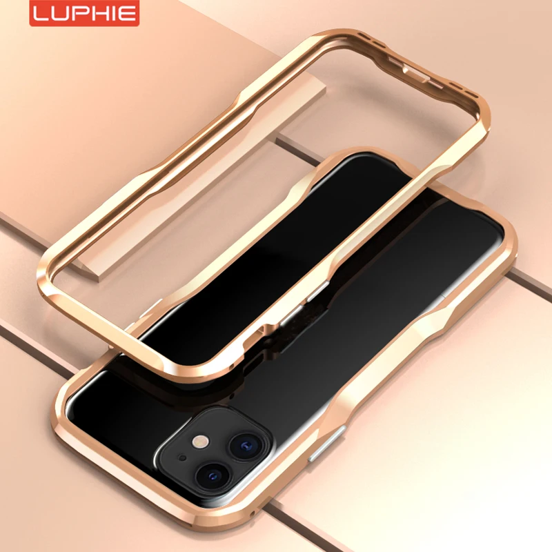 Роскошный Металлический Чехол-бампер для iPhone11 Pro, чехол с алюминиевой рамкой, жесткий защитный чехол для iPhone XS Max XR 7 8 Plus, чехол-бампер - Цвет: Золотой