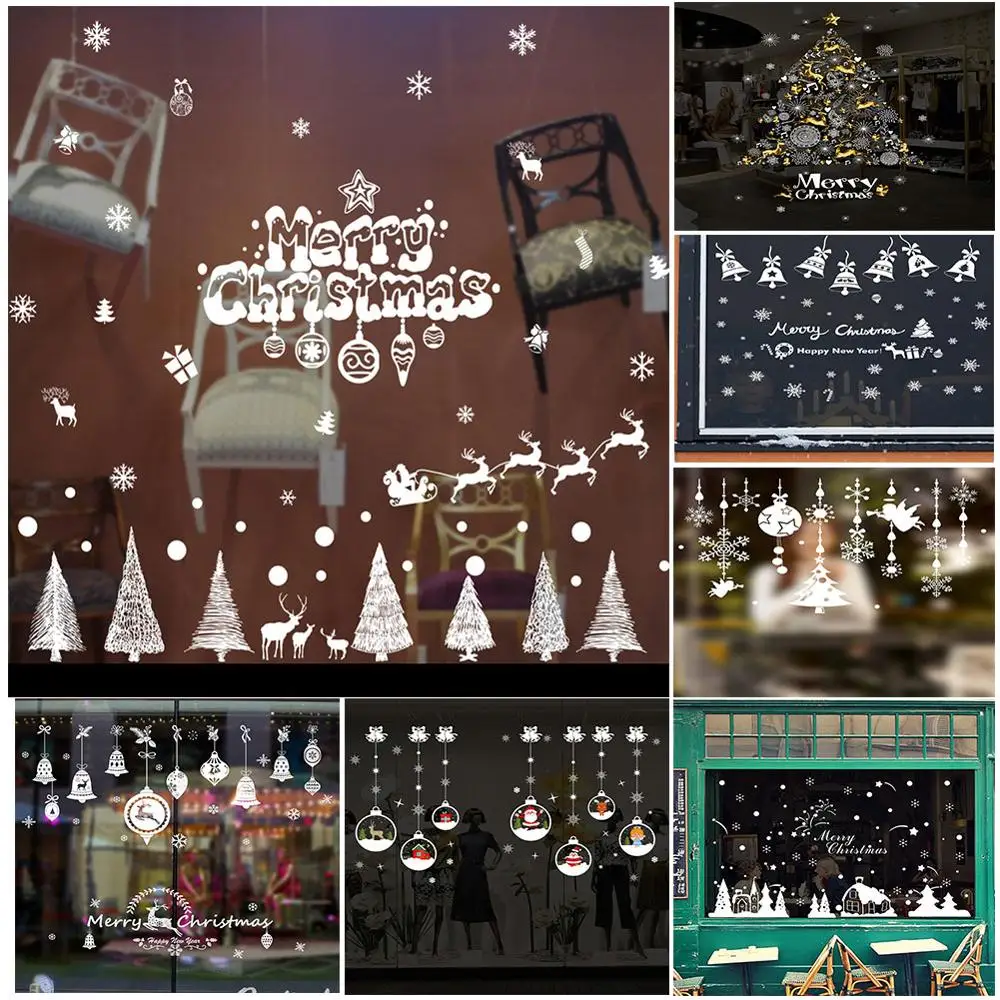 Счастливого Рождества Съемные Наклейки на стены сделай сам магазин наклейки