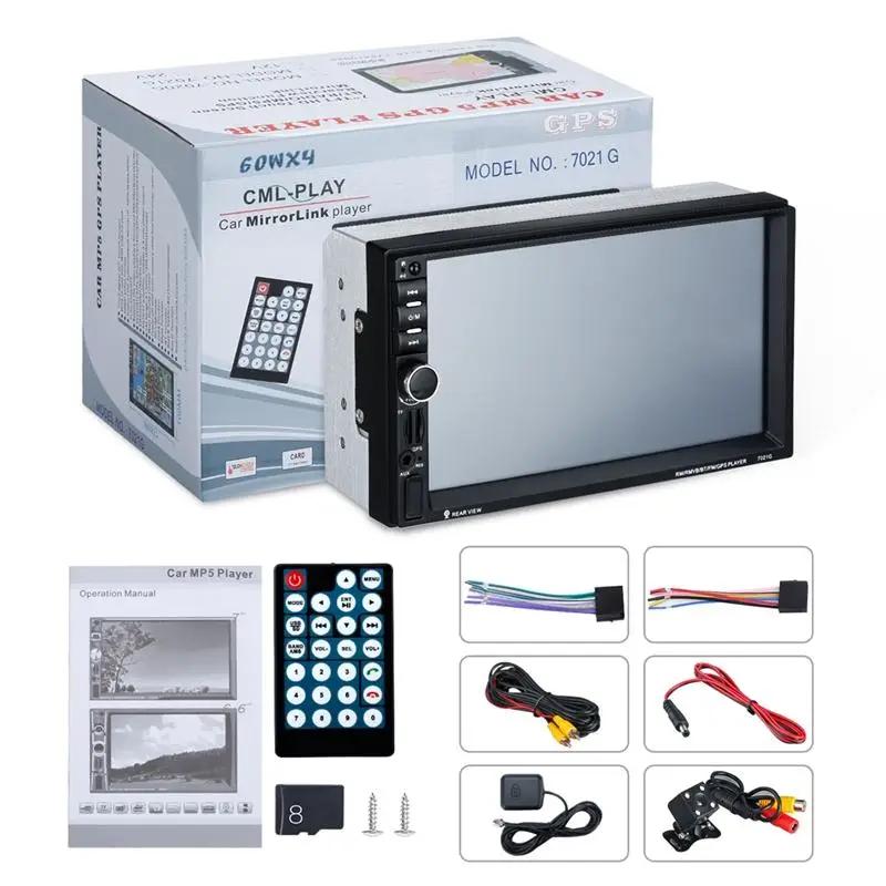 

AUDEW 7" 2 Din Touch Screen Car Radio Android GPS Navigation Multimedia MP5 Player Wifi FM Audio Stereo Video Free Map