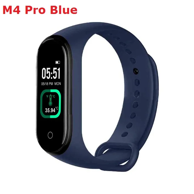 2022 Measurable Body Temperature M4Pro Smart Band Sport Wristband Fitness Blood Pressure Bluetooth Smart Watch Fit Men Women Kid 