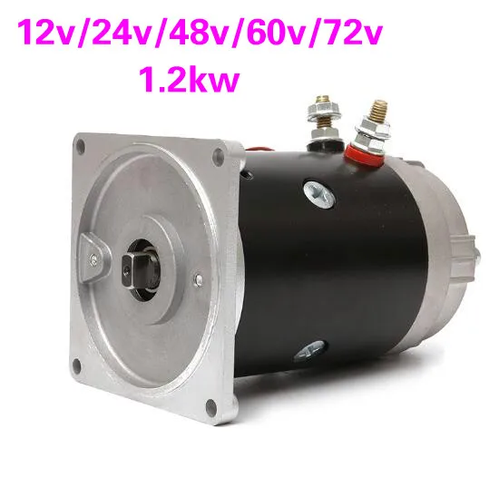 12v24v 1.2KW electric dump truck, clean sweeper, square type, angle oil pump DC motor