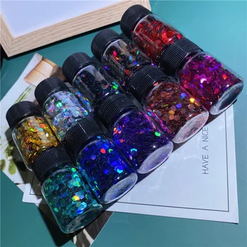 

Iridescent Hexagon Sprinkles Aurora Bling Bling Filling Resin Craft Festive Jewelry Tools UV Resin Jewelry Making Supplies 3mm