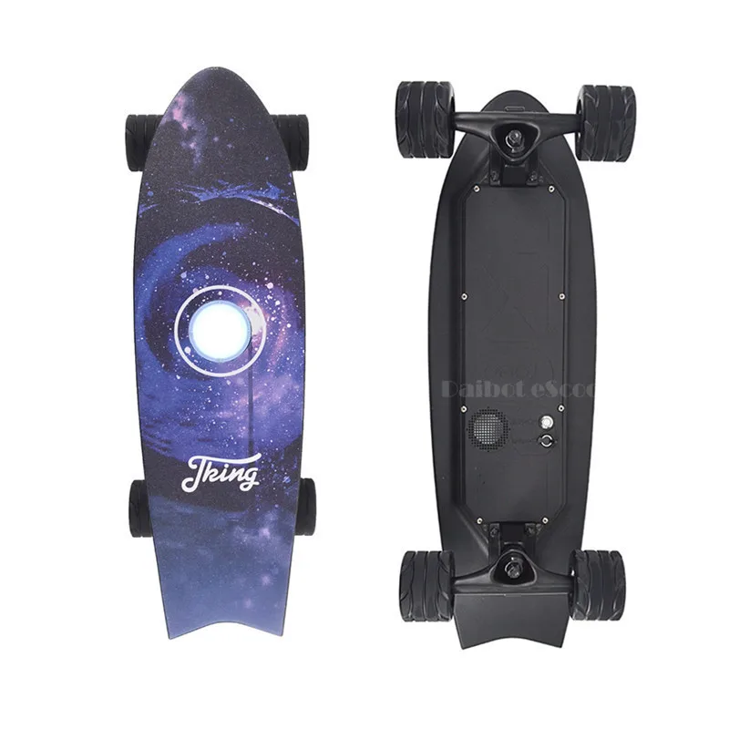 Mini Four Wheel Electric Scooter 350W 4 Wheels Electric Skateboard With Bluetooth Speaker Small Fish Plate Skate Board (15)