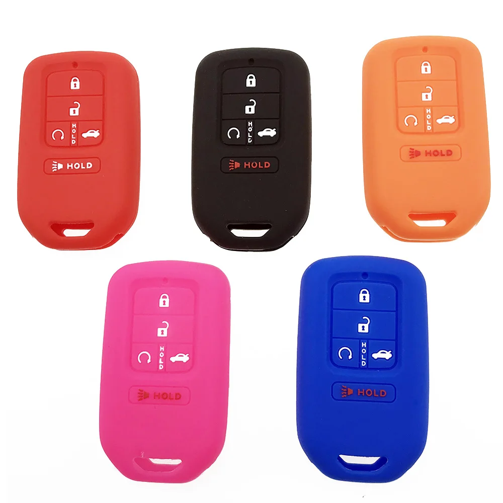 Key Case Silicone Automobile Key Cover Fit Pilot Auto Car Accesories Car Key Cover Keyring for