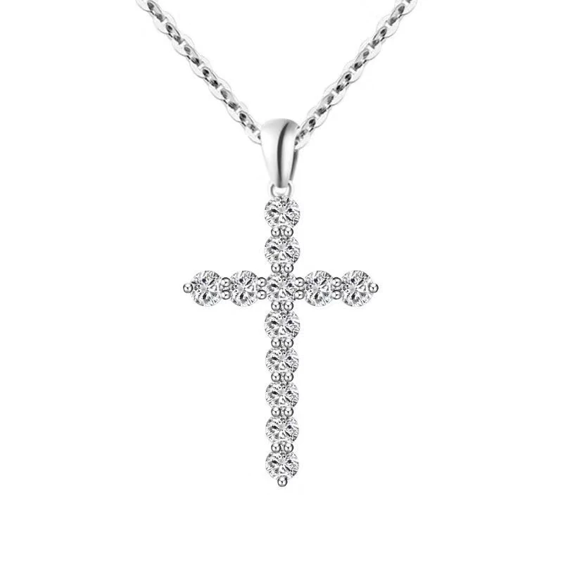 Классический Mossan алмаз S925 крест кулон ожерелье VVS чистота восемь сердец восемь стрел резка G цвет подходит для мужчин