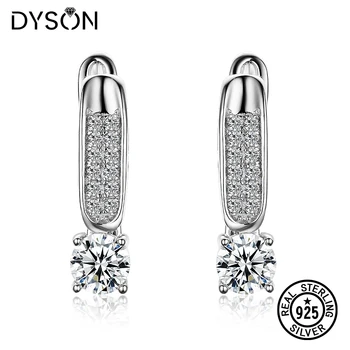 

Dyson 925 Sterling Silver Earring Lovely Cute Girls Gifts Clear Zirconia Women Clip Earring Popular Fashion Bijoux Fine Jewelry