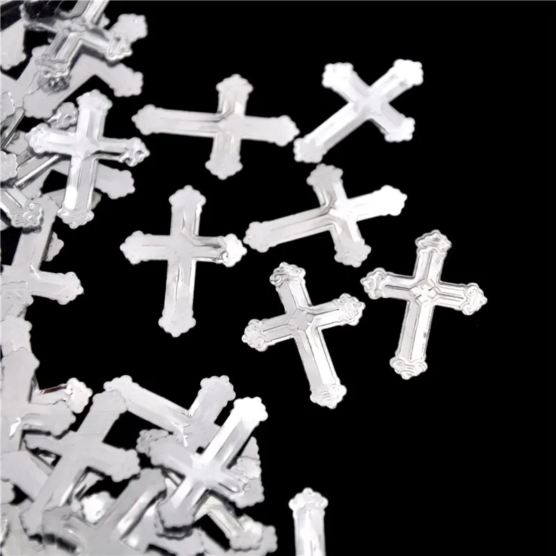 Крестильное Причастие религиозная тема серебряные кресты вечерние настольные