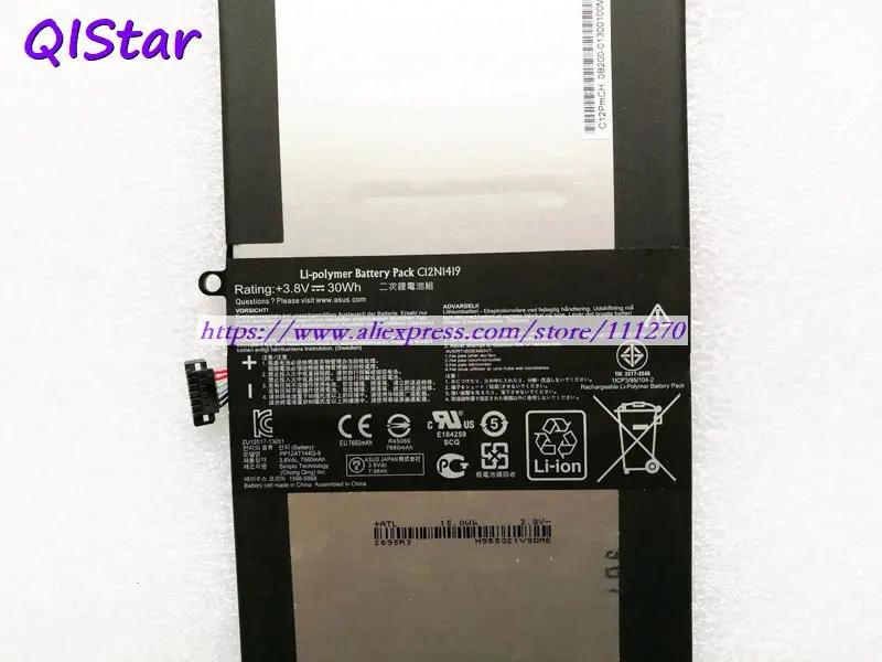 QISTAR 3,8 V 30Wh подлинный C12N1419 Аккумулятор для ноутбука Asus Transformer Book T100 Chi ноутбук компьютер