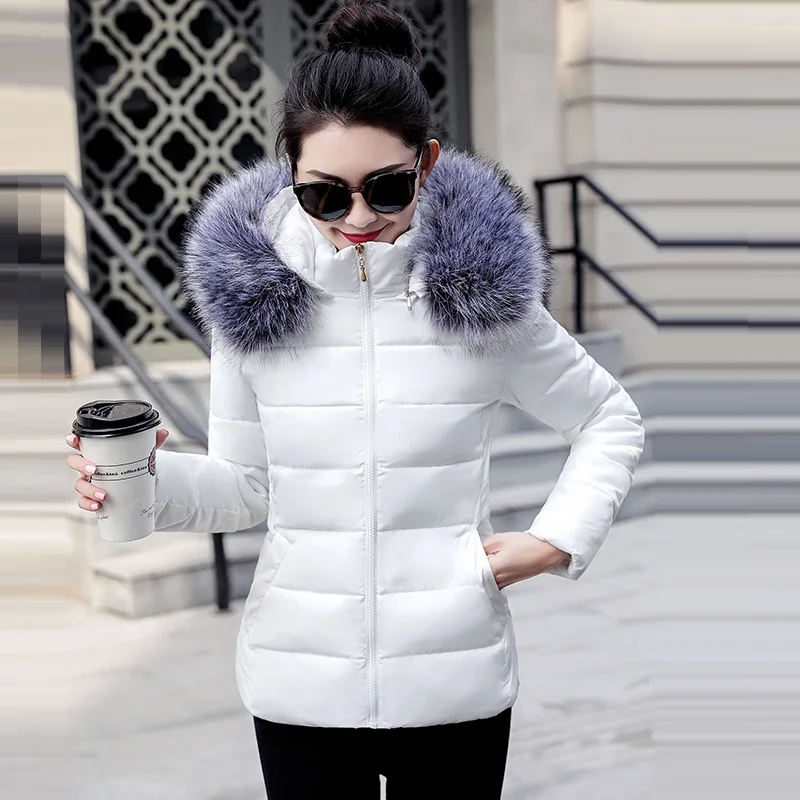 Модная зимняя куртка, женское теплое пальто, короткая женская куртка, плюс размер, 5XL, Женская парка, зимнее пальто, женская верхняя одежда с меховым воротником и капюшоном
