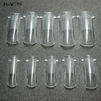 

KADS 100pcs/pack 10 Size Nail Tips With Scale False Clear Display Nail Tips Nail Manicure Decoration Tools Nail Extension Kit
