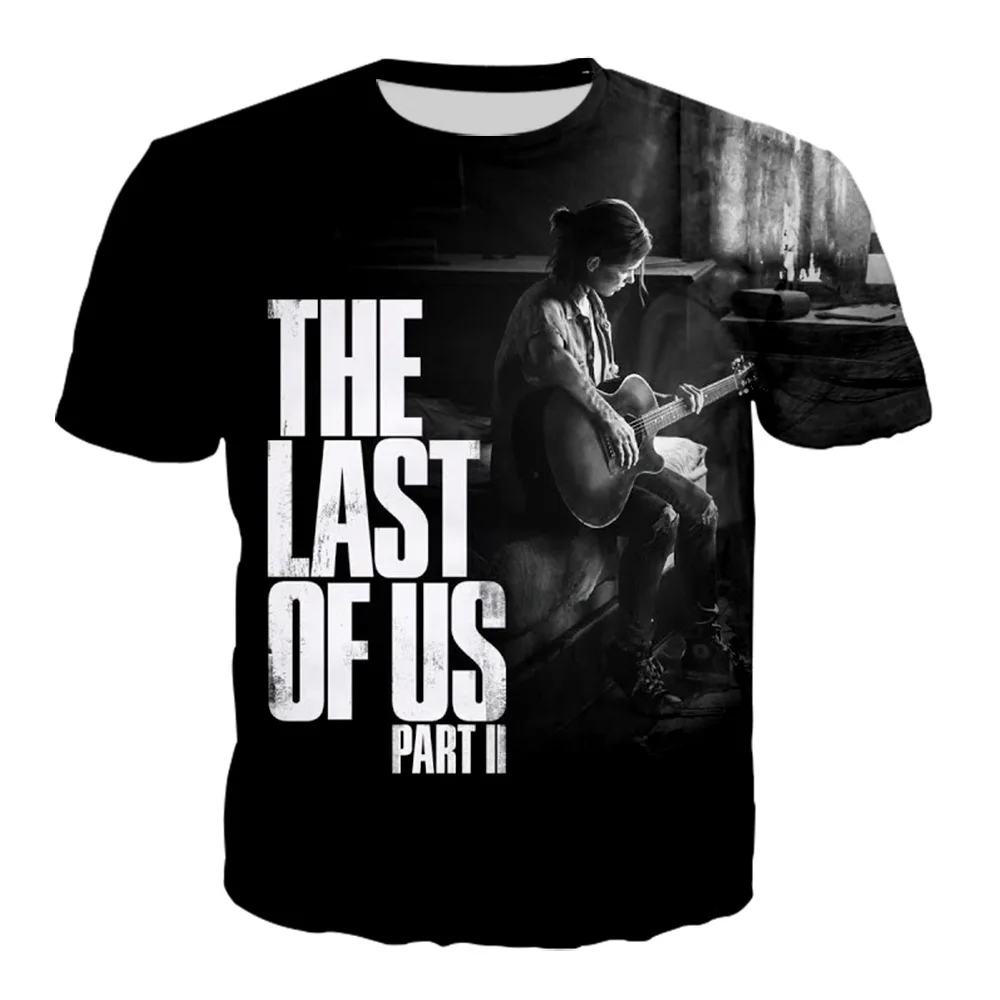 Футболка мужская с надписью The Last Of Us хлопковая тенниска в стиле Элли и джэля