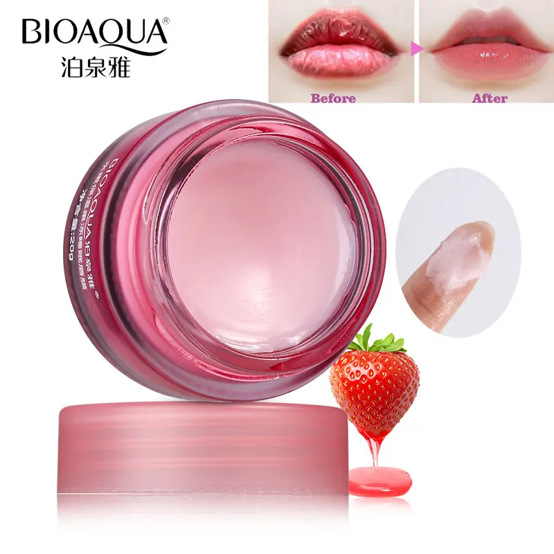 

BIOAQUA Lip Care Strawberry Lip Sleeping Mask Exfoliator Nourish Lip Hydrating Moisturizing Cream Skin Care Lip Balm 20g