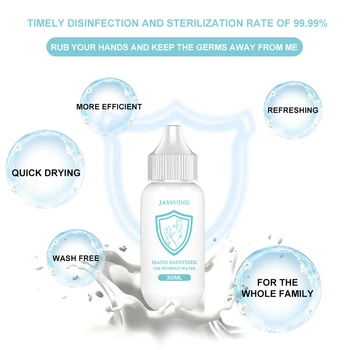 

30ml Useful Disposable No Clean Waterless Clear Hand Soaps Mini Hand Sanitizer Waterless Disinfectants