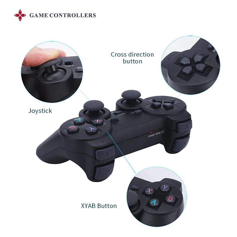 2.4GHZ Controller Gamepad Wireless Joystick Joypad For PSP/N64/PS1 ​Video Game Console For Super Console X Pro/ PC /TV Box