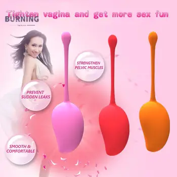 

3Pcs Vaginal Balls Ben Wa Balls Pelvic Muscle Exerciser Vagina Tight Trainers Vibrator Mango Shape Sex Toys For Women