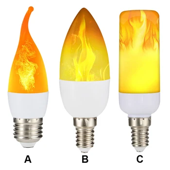 

E27 LED Light Bulb Flame Effect Fire Lamps Flickering Emulation 3W Decor LED 85-265V Creative Flickering Emulation Lamp Bulbs