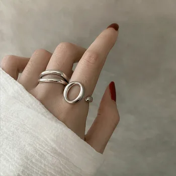 

Korean Accessories Letter U-shaped Irregular Geometric Circular Open Ring Fashion Personality Can Control Exquisite Jewelry Gift