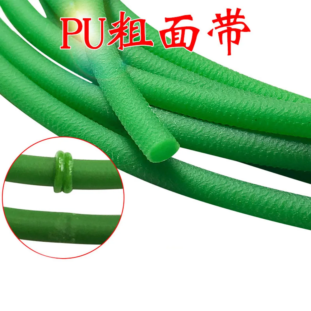 Green Polyurethane Conveyor Belts Diameter 2/3/4/5/6/7/8/9/10/12/15mm PU Round Drive Belt Meltable Cord rubber belt transmission drive belt synchronous belt