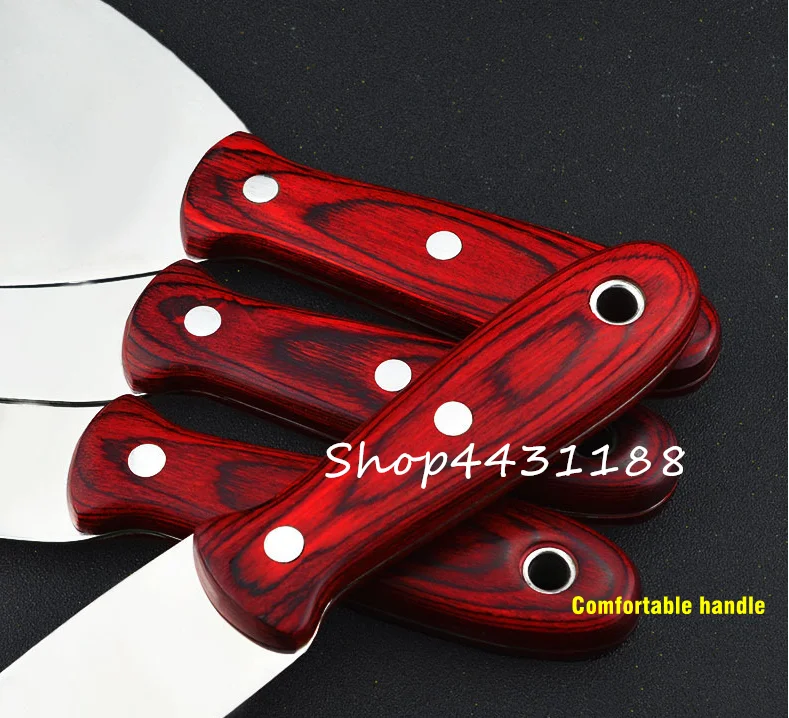 1"-5" Thick 0.4mm Wooden Handle Putty Knife Scraper Blade Shovel Stainless Steel Wall Plastering Knife Hand Construction Tools 3