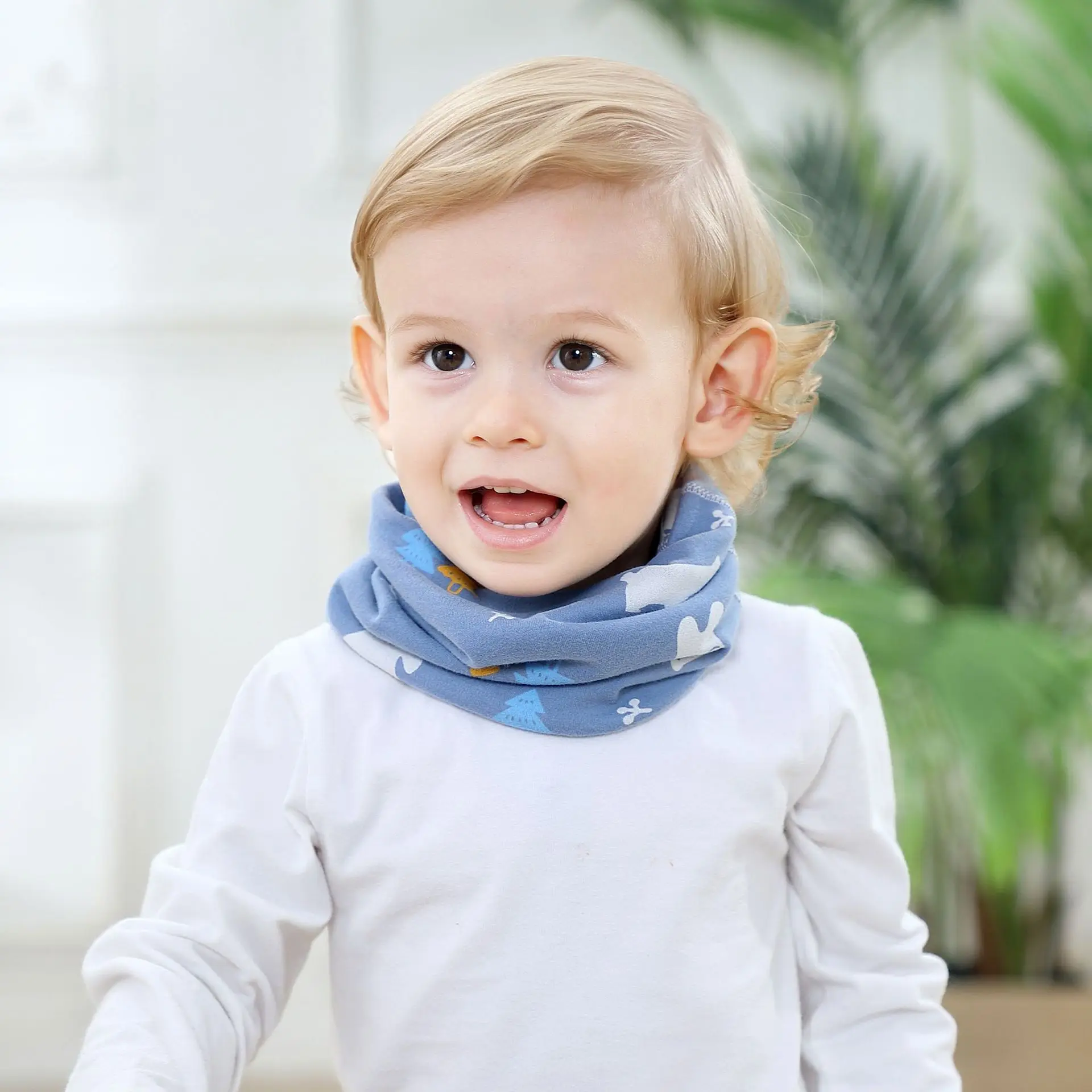 Spring Winter Children Boys Girls Baby Bibs Wool Foulard Scarf Cotton O Ring Padded Scarf Snood Scarves Shawl Warm Neckerchief