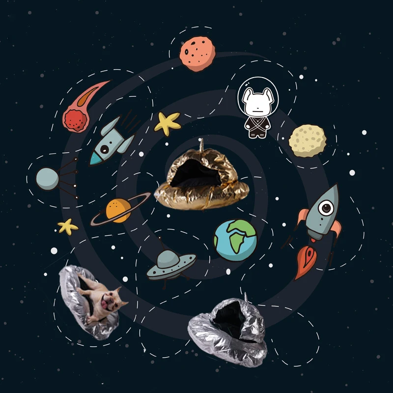 Pet Space креативная собака Лежанка для сна кровать для домашних животных теплая подстика для животных собака кошка щенок капсула трехмерный супер Большой Космический коврик