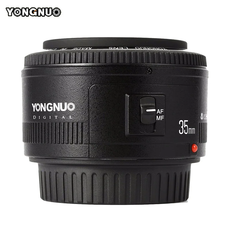 Объектив YONGNUO 35 мм YN35mm F2.0 AF/MF с фиксированным фокусом F1.8 для Canon Nikon F Крепление объектива D3200 D3400 D3100 D5300 для DLSR камеры