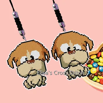 

ZSMX66 Stich Kits Phone Key Bag Hanging Accessories Craft Needlework Packages Counted Cross-Stitching Kit Homefun Cross Stitch