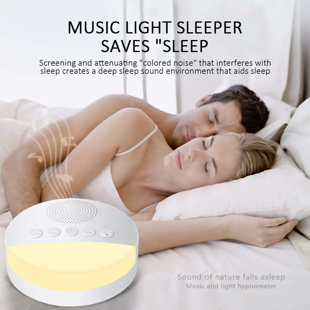 Nouvelle Machine à bruit blanc USB Rechargeable arrêt temporisé sommeil Machine sonore pour dormir Relaxation pour bébé adulte bureau voyage
