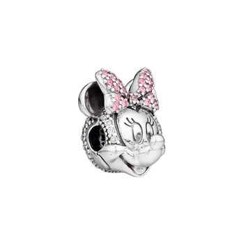 

GPY Minnie Shining Portrait Clip Charms 925 Original Fit Pandora Bracelet Sterling Silver Beads for Jewelry Making DIY
