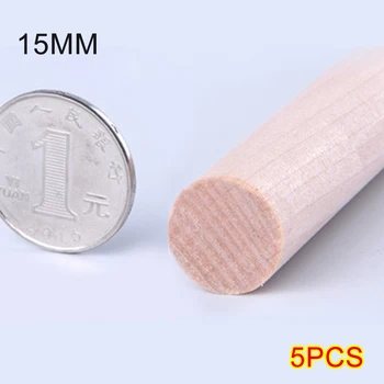 

5Pcs 50cm(L) 15mm(D) Birch Wooden Stick for DIY Sand Table Layout Architecture Model